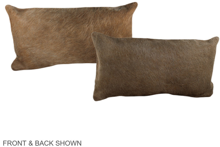 Taupe 12"x22" Brazilian Cowhide Pillow #A38515 by Hudson Hides