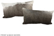 Grey with White 12"x22" Brazilian Cowhide Pillow #A38518 by Hudson Hides