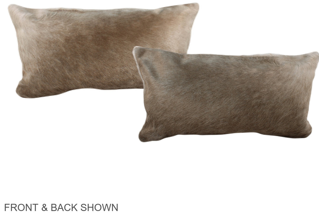 Taupe 12"x22" Brazilian Cowhide Pillow #A38519 by Hudson Hides