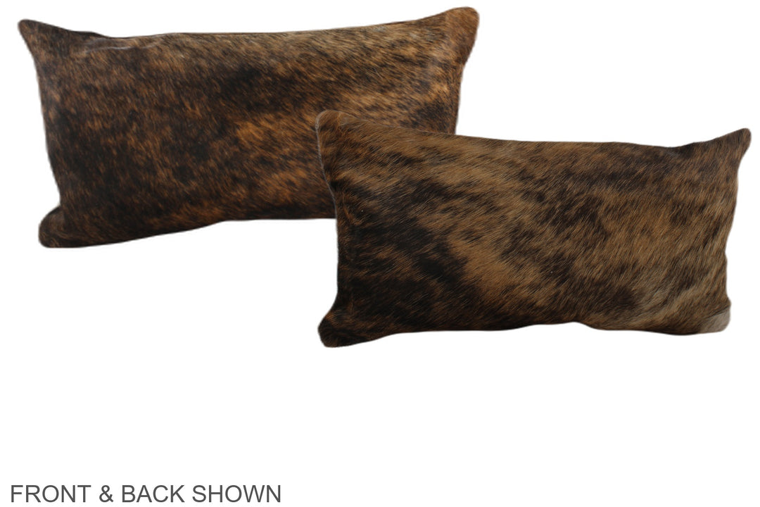 Dark Brindle 12"x22" Brazilian Cowhide Pillow #A38522 by Hudson Hides