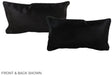 Solid Black 12"x22" Brazilian Cowhide Pillow #A38528 by Hudson Hides