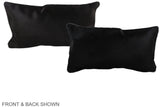 Solid Black 12"x22" Brazilian Cowhide Pillow #A38528 by Hudson Hides