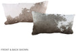 Grey with White 12"x22" Brazilian Cowhide Pillow #A38535 by Hudson Hides