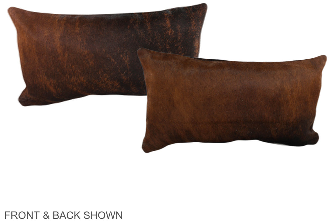 Dark Brindle 12"x22" Brazilian Cowhide Pillow #A38540 by Hudson Hides