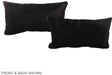 Solid Black 12"x22" Brazilian Cowhide Pillow #A38547 by Hudson Hides