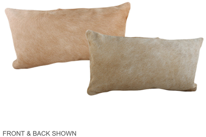 Beige 12"x22" Brazilian Cowhide Pillow #A38548 by Hudson Hides