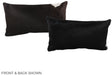 Solid Black 12"x22" Brazilian Cowhide Pillow #A38549 by Hudson Hides