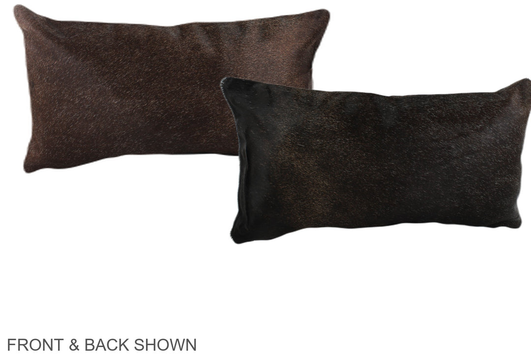 Chocolate 12"x22" Brazilian Cowhide Pillow #A38553 by Hudson Hides