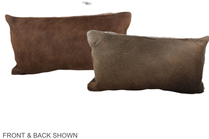 Chocolate 12"x22" Brazilian Cowhide Pillow #A38555 by Hudson Hides