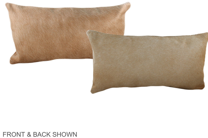 Beige 12"x22" Brazilian Cowhide Pillow #A38558 by Hudson Hides