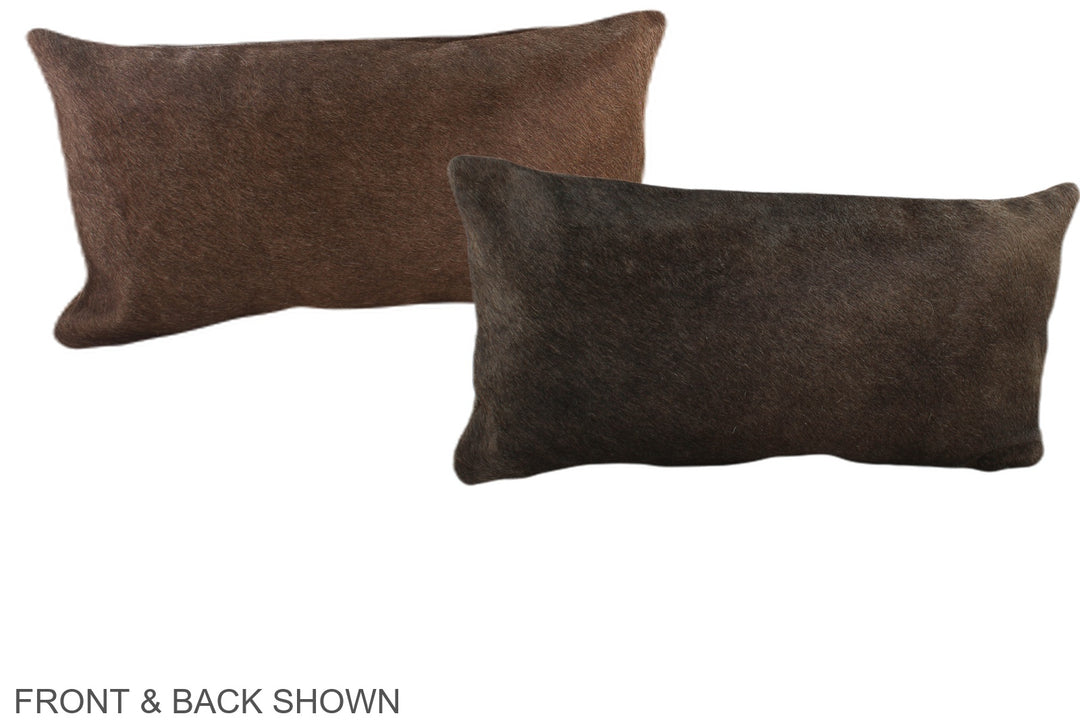 Chocolate 12"x22" Brazilian Cowhide Pillow #A38559 by Hudson Hides