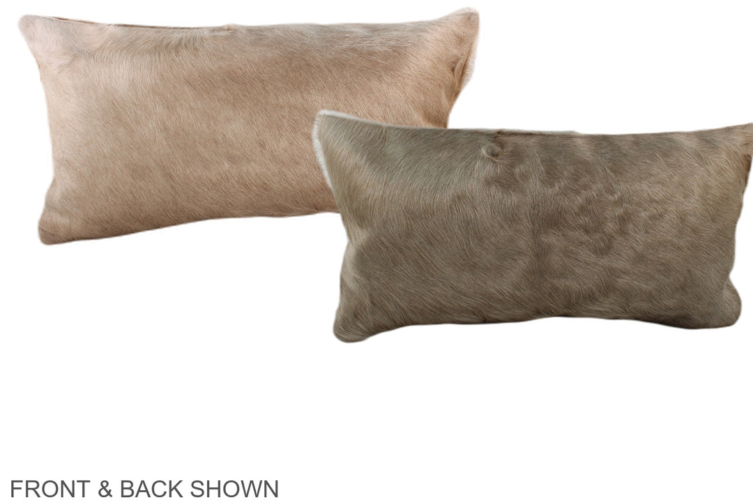 Taupe 12"x22" Brazilian Cowhide Pillow #A38560 by Hudson Hides
