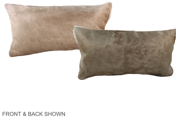 Taupe 12"x22" Brazilian Cowhide Pillow #A38560 by Hudson Hides