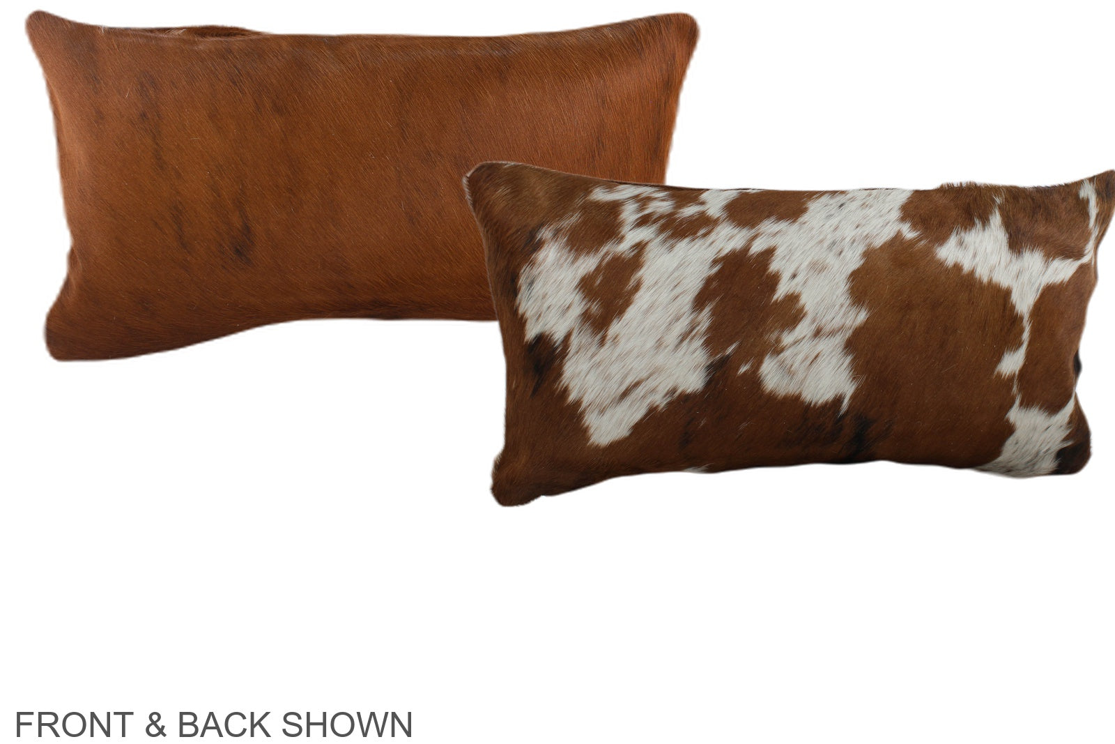 Brown and White Cowhide Pillow #A38561