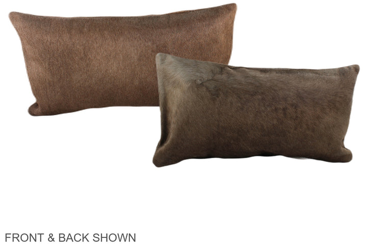 Taupe 12"x22" Brazilian Cowhide Pillow #A38562 by Hudson Hides