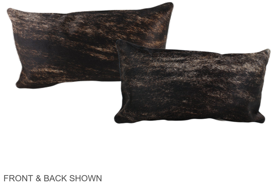 Dark Brindle 12"x22" Brazilian Cowhide Pillow #A38574 by Hudson Hides