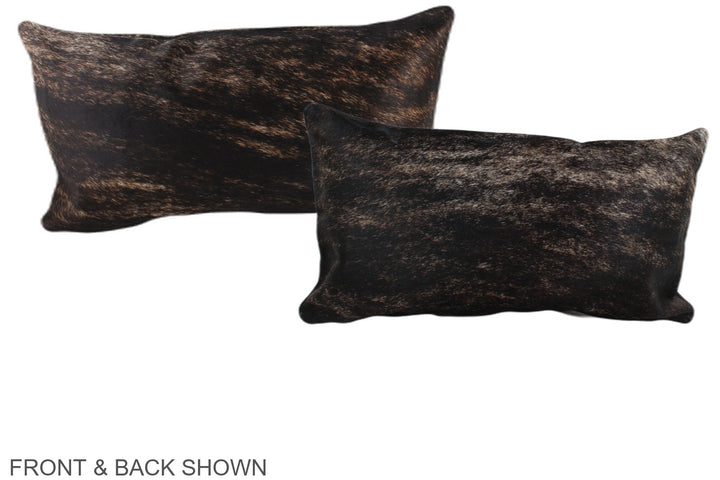 Dark Brindle 12"x22" Brazilian Cowhide Pillow #A38574 by Hudson Hides