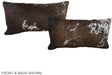 Chocolate 12"x22" Brazilian Cowhide Pillow #A38576 by Hudson Hides