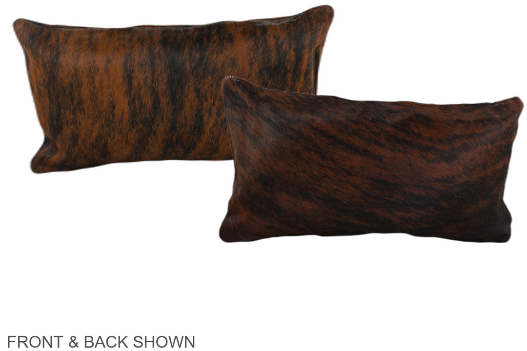 Dark Brindle 12"x22" Brazilian Cowhide Pillow #A38586 by Hudson Hides
