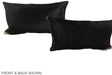Solid Black 12"x22" Brazilian Cowhide Pillow #A38589 by Hudson Hides