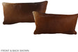 Brown with Red 12"x22" Brazilian Cowhide Pillow #A38597 by Hudson Hides