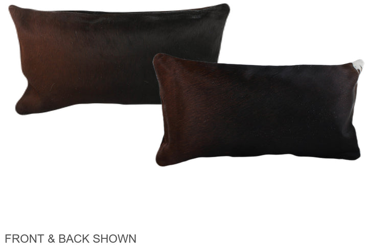 Chocolate 12"x22" Brazilian Cowhide Pillow #A38601 by Hudson Hides