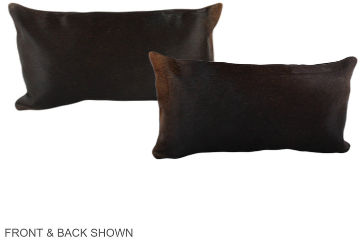 Chocolate 12"x22" Brazilian Cowhide Pillow #A38603 by Hudson Hides