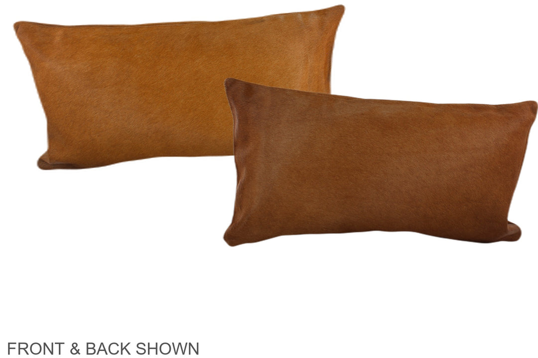 Solid Brown 12"x22" Brazilian Cowhide Pillow #A38611 by Hudson Hides
