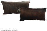 Chocolate 12"x22" Brazilian Cowhide Pillow #A38612 by Hudson Hides