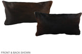 Chocolate 12"x22" Brazilian Cowhide Pillow #A38614 by Hudson Hides