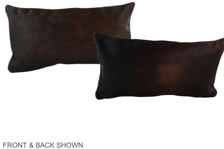 Chocolate 12"x22" Brazilian Cowhide Pillow #A38619 by Hudson Hides