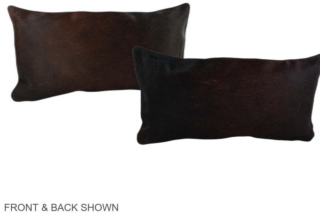 Chocolate 12"x22" Brazilian Cowhide Pillow #A38621 by Hudson Hides