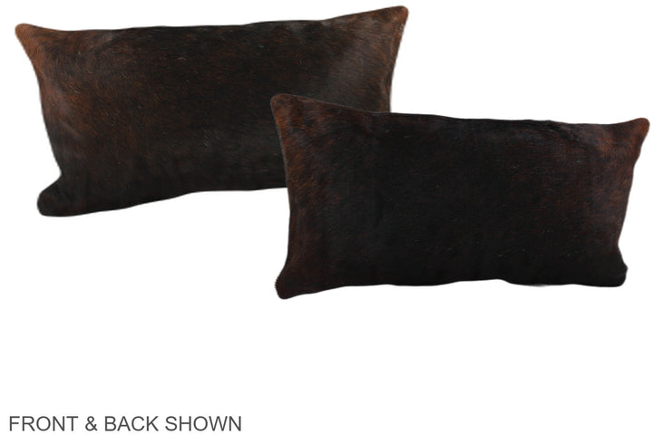 Chocolate 12"x22" Brazilian Cowhide Pillow #A38623 by Hudson Hides