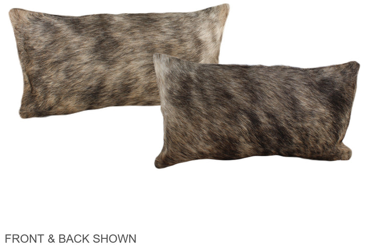 Dark Brindle 12"x22" Brazilian Cowhide Pillow #A38625 by Hudson Hides