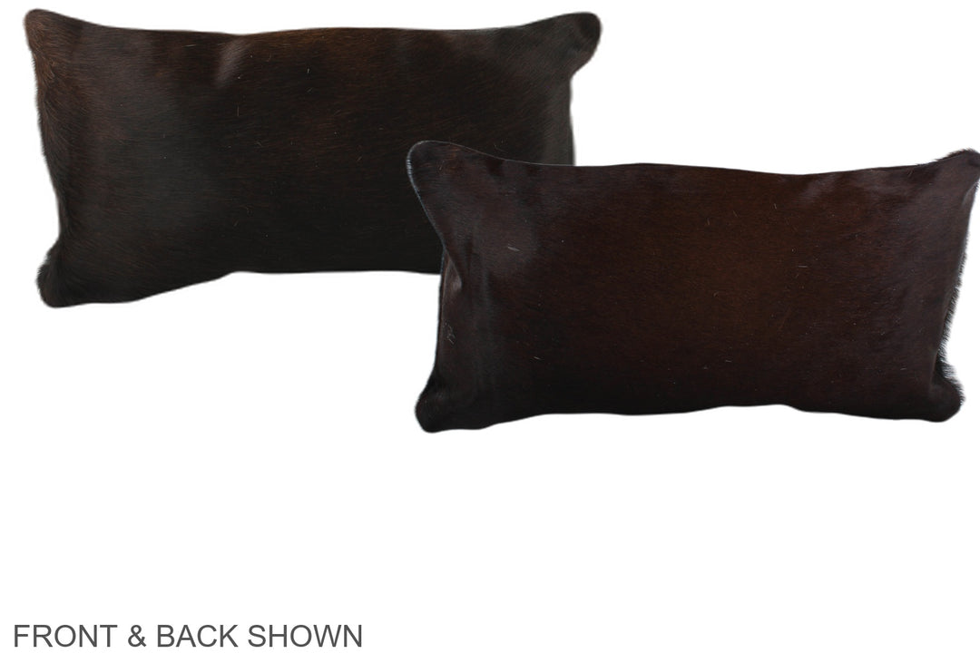 Chocolate 12"x22" Brazilian Cowhide Pillow #A38626 by Hudson Hides
