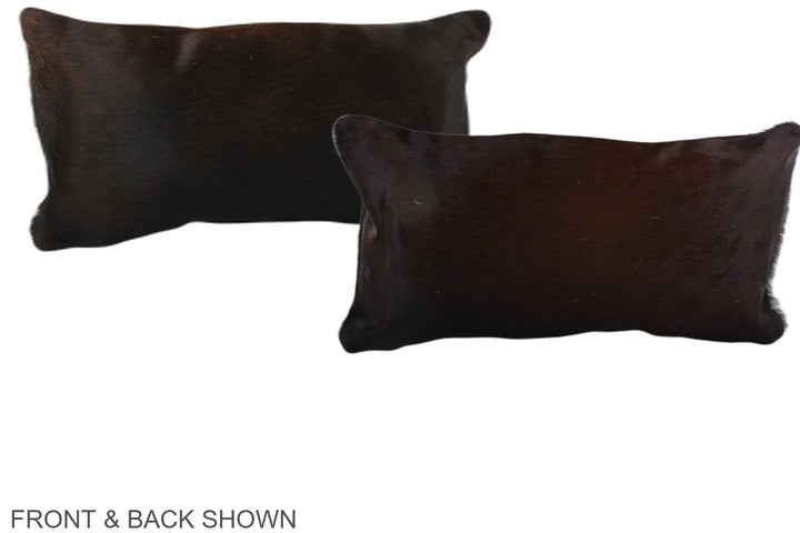 Chocolate 12"x22" Brazilian Cowhide Pillow #A38626 by Hudson Hides