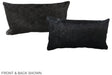 Solid Black 12"x22" Brazilian Cowhide Pillow #A38627 by Hudson Hides