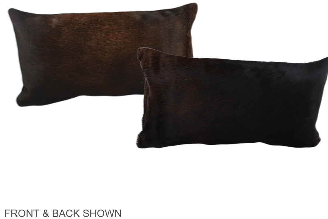 Chocolate 12"x22" Brazilian Cowhide Pillow #A38629 by Hudson Hides