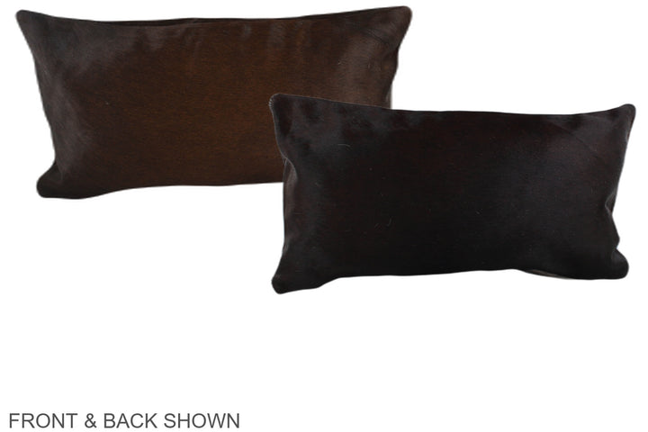 Chocolate 12"x22" Brazilian Cowhide Pillow #A38633 by Hudson Hides