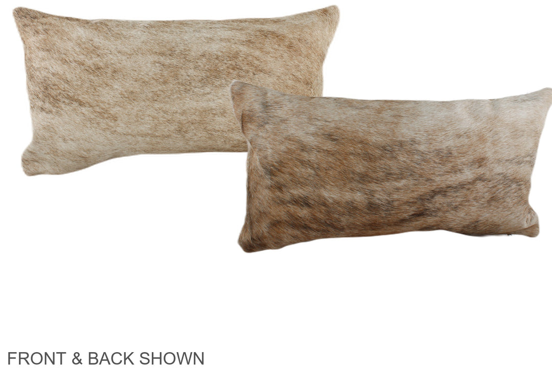 Light Brindle 12"x22" Brazilian Cowhide Pillow #A38634 by Hudson Hides