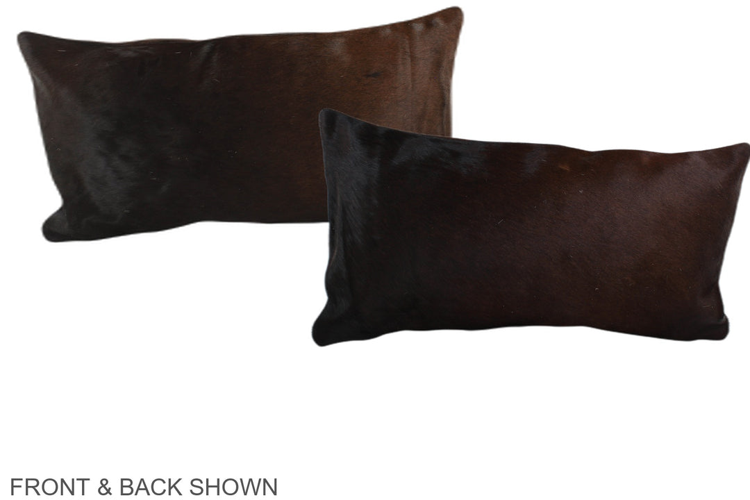 Chocolate 12"x22" Brazilian Cowhide Pillow #A38638 by Hudson Hides