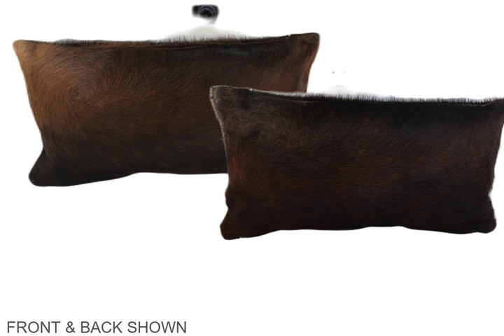 Chocolate 12"x22" Brazilian Cowhide Pillow #A38640 by Hudson Hides