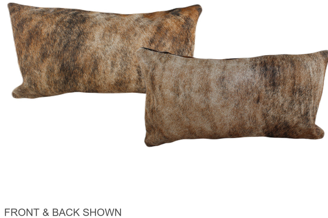 Light Brindle 12"x22" Brazilian Cowhide Pillow #A38641 by Hudson Hides