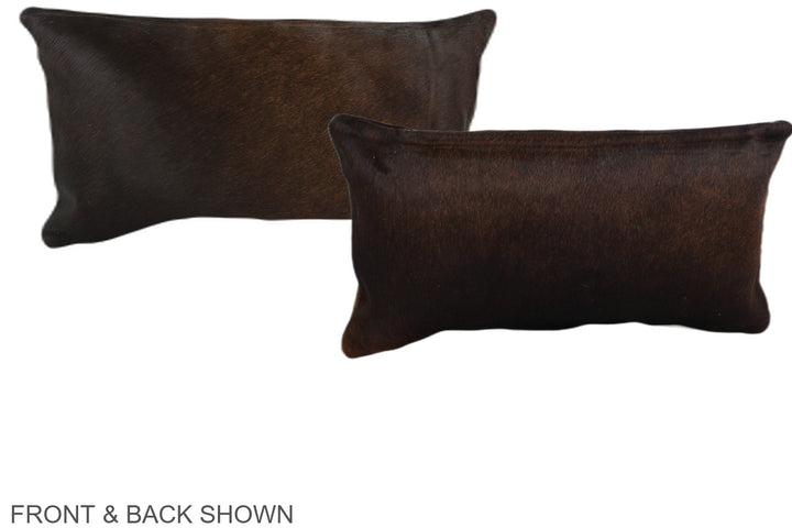 Chocolate 12"x22" Brazilian Cowhide Pillow #A38663 by Hudson Hides
