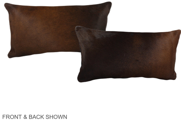 Chocolate 12"x22" Brazilian Cowhide Pillow #A38667 by Hudson Hides