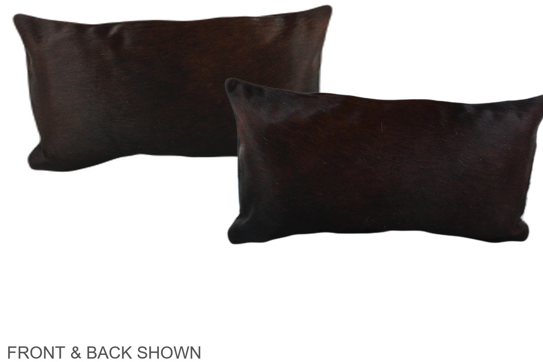 Chocolate 12"x22" Brazilian Cowhide Pillow #A38671 by Hudson Hides