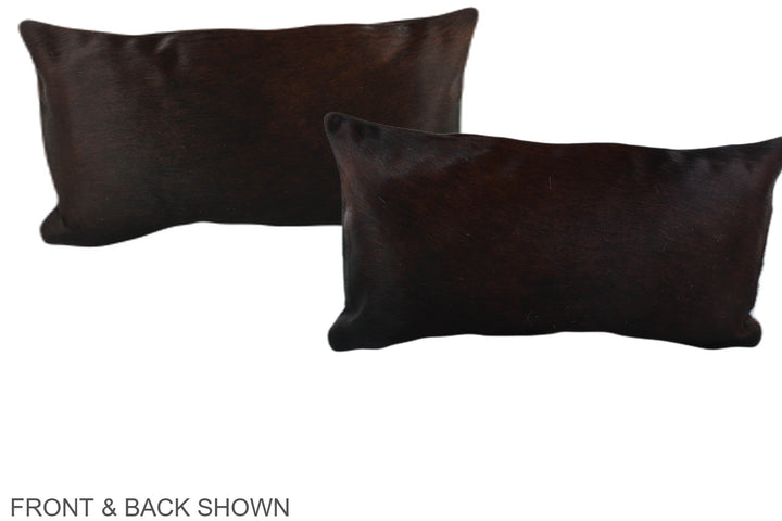 Chocolate 12"x22" Brazilian Cowhide Pillow #A38671 by Hudson Hides