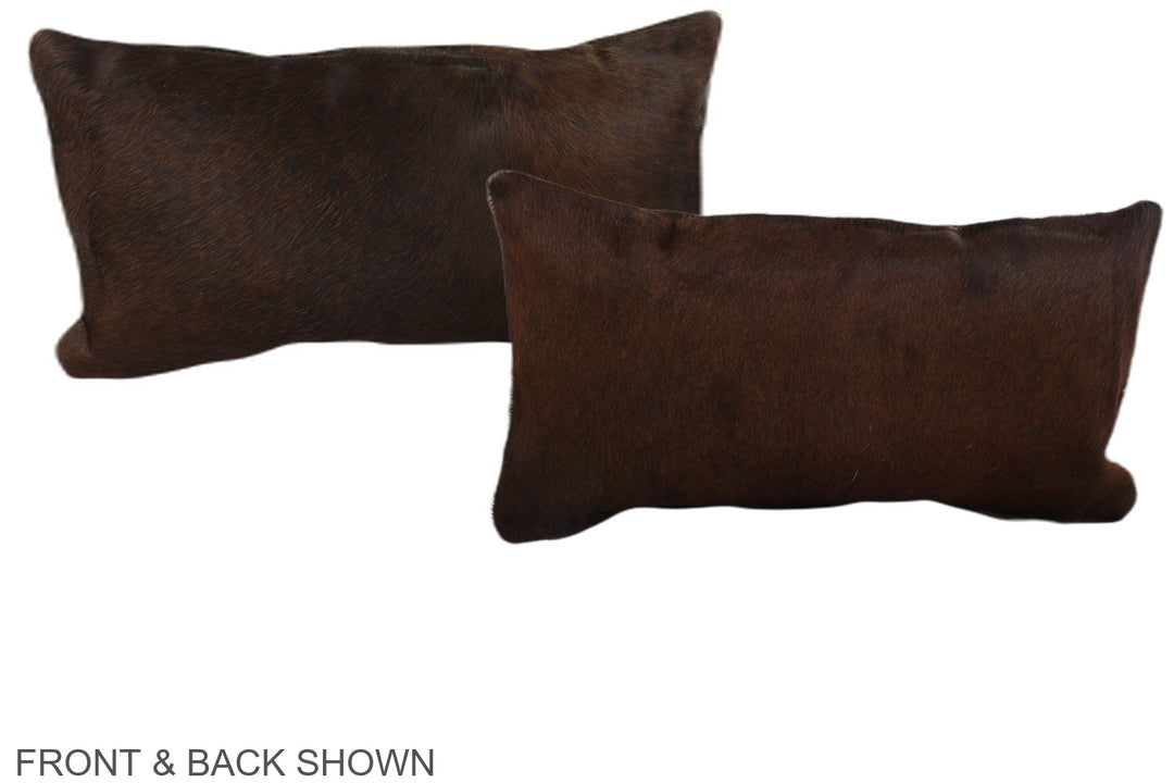 Chocolate 12"x22" Brazilian Cowhide Pillow #A38675 by Hudson Hides
