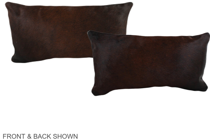 Chocolate 12"x22" Brazilian Cowhide Pillow #A38677 by Hudson Hides