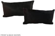 Solid Black 12"x22" Brazilian Cowhide Pillow #A38679 by Hudson Hides
